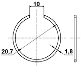 CC-1-24X2-PCS5 - RETAINING RING PCS 5