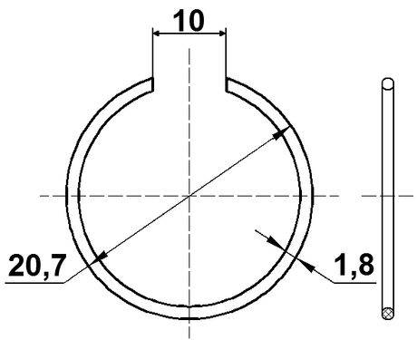 CC-1-24X2-PCS5 - RETAINING RING PCS 5