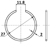 CC-1-27X2 - RETAINING RING 27X2
