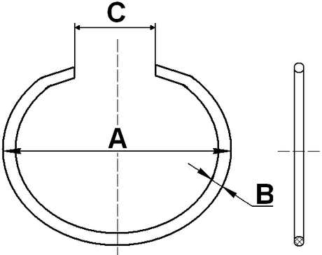 CC-5-28X2 - RETAINING RING 28.3X2.2