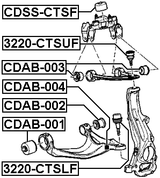 CDAB-001 - BUSHING, FRONT LOWER CONTROL ARM (HYDRO)