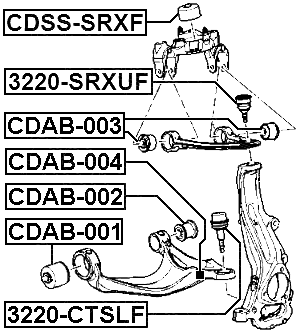 CDAB-003 - BUSHING, FRONT UPPER CONTROL ARM