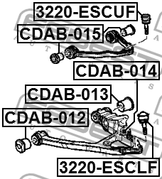 CDAB-015 - BUSHING, FRONT UPPER CONTROL ARM