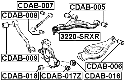 CDAB-017Z - REAR KNUCKLE FLOATING BUSHING
