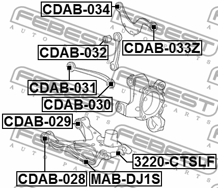 CDAB-033Z - REAR TRANSVERSE ROD BUSHING
