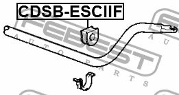 CDSB-ESCIIF - FRONT STABILIZER BAR BUSH D36