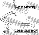 CDSB-GMT800F - STABILIZER BAR BUSH D31.8