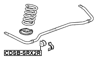 CDSB-SRX2R - REAR STABILIZER BAR BUSH D25.4