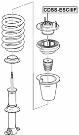 CDSS-ESCIIIF - FRONT SHOCK ABSORBER MOUNTING