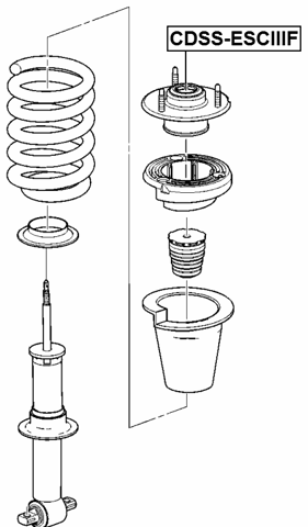 CDSS-ESCIIIF - FRONT SHOCK ABSORBER MOUNTING