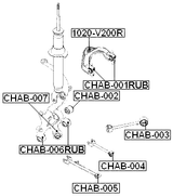 CHAB-001RUB - BUSHING, REAR UPPER CONTROL ARM