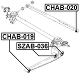 CHAB-019 - BUSHING, REAR TRAILING ARM