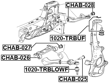 CHAB-026 - BUSHING, FRONT LOWER CONTROL ARM
