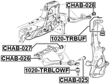 CHAB-028 - BUSHING, FRONT UPPER CONTROL ARM