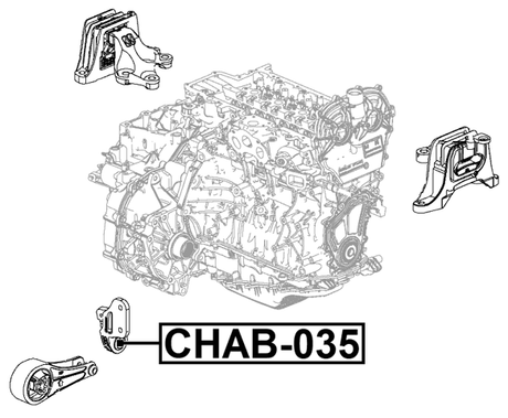 CHAB-035 - TRANSMISSION MOUNT BUSHING