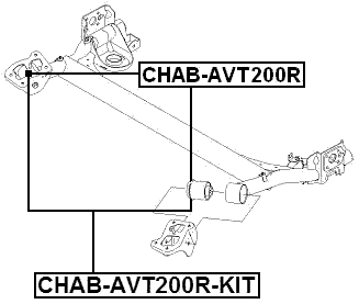 CHAB-AVT200R-KIT - REAR CROSSMEMBER BUSHING KIT