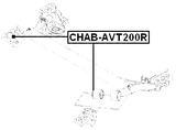 CHAB-AVT200R - REAR CROSSMEMBER BUSHING