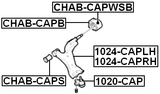 CHAB-CAPWSB - REAR BUSHING WITHOUT BRACKET, FRONT CONTROL ARM (HYDRO)