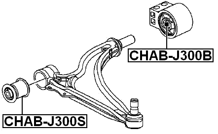 CHAB-J300S - FRONT BUSHING, FRONT CONTROL ARM