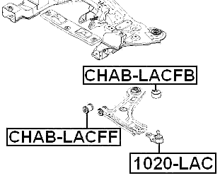 CHAB-LACFB - REAR BUSHING, FRONT CONTROL ARM