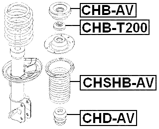 CHB-T200 - FRONT SHOCK ABSORBER BEARING