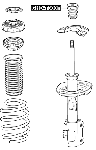 CHD-T300F - FRONT SHOCK ABSORBER JOUNCE BUMPER