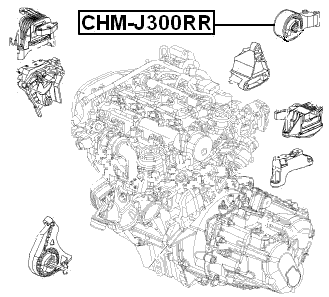 CHM-J300RR - REAR ENGINE MOUNT