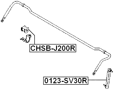 CHSB-J200R - REAR STABILIZER BAR BUSH D13