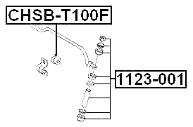 CHSB-T100F - FRONT STABILIZER BAR BUSH D24.3