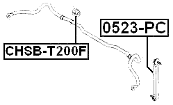 CHSB-T200F - FRONT STABILIZER BAR BUSH D16