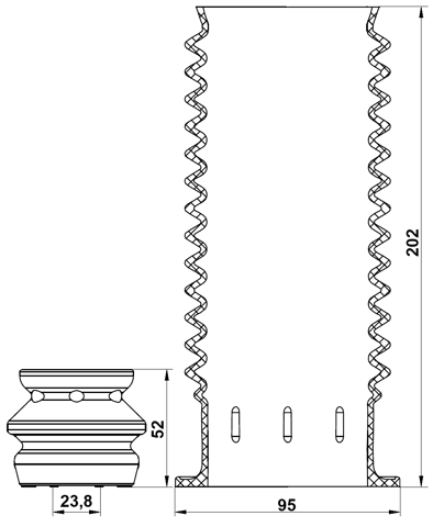 CHSHB-J300F-KIT - BOOT WITH JOUNCE BUMPER FRONT SHOCK ABSORBER KIT
