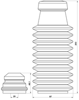 CHSHB-VOYIVF-KIT - BOOT WITH JOUNCE BUMPER FRONT SHOCK ABSORBER KIT