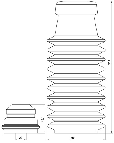 CHSHB-VOYIVF-KIT - BOOT WITH JOUNCE BUMPER FRONT SHOCK ABSORBER KIT