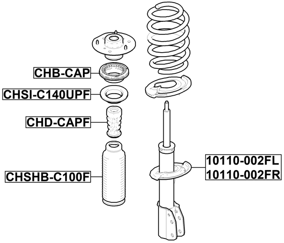 CHSI-C140UPF - FRONT SPRING UPPER SEAT