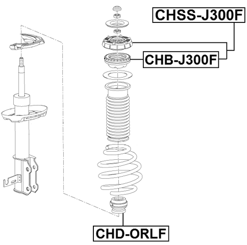 CHSS-J300F - FRONT SHOCK ABSORBER MOUNTING ASSEMBLY