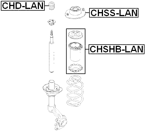CHSS-LAN - FRONT SHOCK ABSORBER MOUNTING