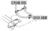 CRAB-006 - BUSHING, REAR UPPER CONTROL ARM