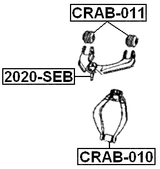 CRAB-011 - BUSHING, FRONT UPPER CONTROL ARM