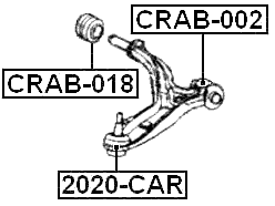 CRAB-018 - REAR BUSHING, FRONT RIGHT CONTROL ARM