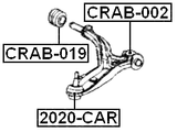 CRAB-019 - REAR BUSHING, FRONT LEFT CONTROL ARM