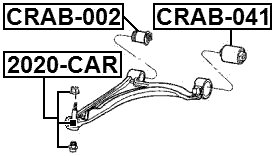 CRAB-041 - REAR BUSHING, FRONT CONTROL ARM (HYDRO)