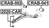 CRAB-041 - REAR BUSHING, FRONT CONTROL ARM (HYDRO)