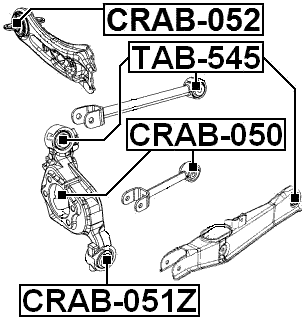 CRAB-051Z - REAR KNUCKLE FLOATING BUSHING