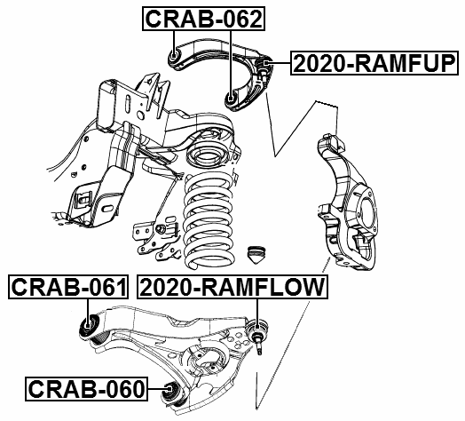 CRAB-061 - BUSHING, FRONT LOWER CONTROL ARM