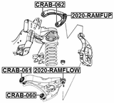 CRAB-061 - BUSHING, FRONT LOWER CONTROL ARM