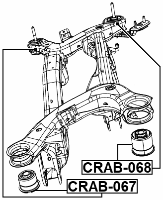 CRAB-068 - SUBFRAME REAR BUSHING