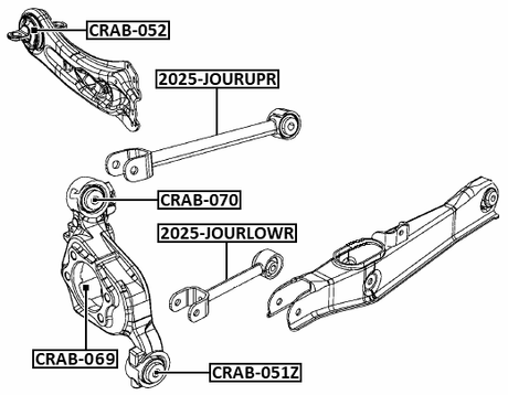 CRAB-070 - REAR KNUCKLE UPPER BUSHING