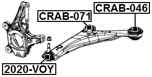 CRAB-071 - FRONT BUSHING, FRONT CONTROL ARM
