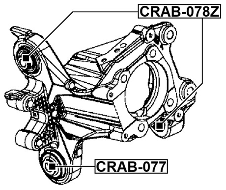 CRAB-078Z - REAR KNUCKLE FLOATING BUSHING