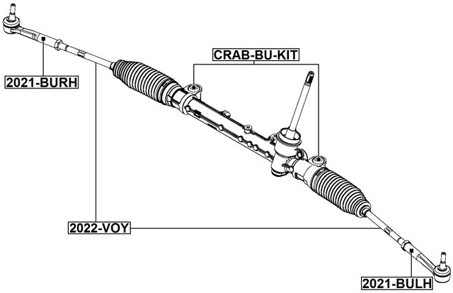 CRAB-BU-KIT - STEERING RACK BUSHING KIT